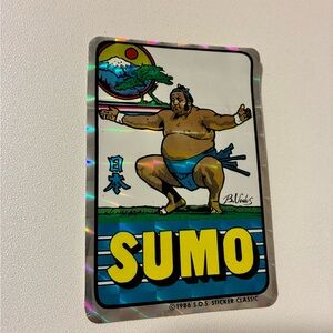SUMO Holographic Sticker Card Vintage 80’ish.